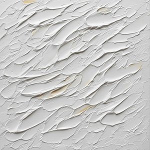 Ethereal Rhythms In White: A Sculptural Study Of Serene Impasto Motion — David Moreau
