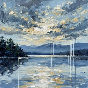 Ephemeral Horizon: A Meditative Study Of Turbulent Skies And Gilded Reflections — Christian Noiret