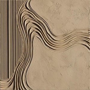 Monolithic Echoes Of Sandstone: A Singular Study In Rhythmic Earth And Fluid Form — David Moreau, Plaster & Texture Art