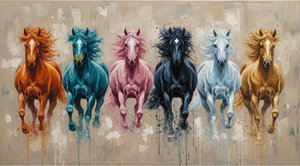 Chromatic Gallop: A Monumental Symphony Of Rhythmic Motion And Expressive Impasto — Laurent Delcourt