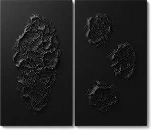 Obsidian Shadows: A Monumental Study Of Sculptural Texture And Primordial Form — David Moreau