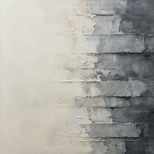 Erosions Of Silence: A Monochromatic Study In Fragmented Stone And Ethereal Light — David Moreau