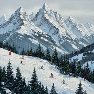 Monolithic Frost: A Singular Vision Of Eternal Peaks And Silent Alpine Shadows — Christian Noiret, Contemporary Abstract
