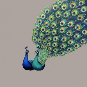 Eternal Radiance Of The Azure Plumage In A Monumental Serene Composition — Laurent Blanc