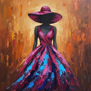 Ethereal Silhouette In Gilded Radiance: A Monumental Study Of Light And Shadow — Christian Noiret
