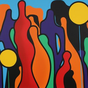 Vibrant Cellular Rhythms In A Symphony Of Bold Organic Forms And Chromatic Energy — Caroline Pelletier