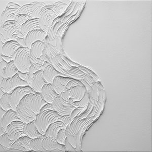 Monochromatic Rhythms Of Sculptural Light In A Singular Impasto Movement — David Moreau, Plaster & Texture Art
