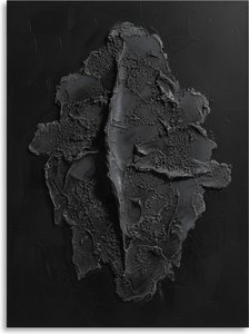 Monolithic Shadows: A Singular Study Of Obsidian Relief And Sculptural Tension — David Moreau