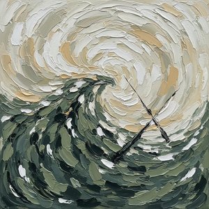 Ethereal Vortex Of Earth And Shadow: A Monumental Study In Sculptural Impasto — Christian Noiret, Contemporary Abstract