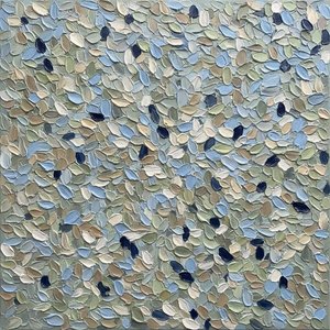 Ephemeral Echoes Of Sage And Slate In A Meditative Organic Mosaic — Christian Noiret, Contemporary Abstract