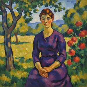 Solace In The Verdant Light: A Singular Study Of Violet And Ochre — Marc Duvallier
