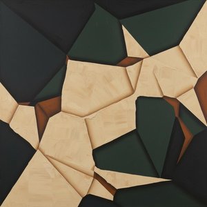 Tectonic Fragments in Charcoal and Earth: A Monumental Study of Fractured Geometry