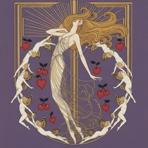 Golden Sunburst And Winged Cherubs In Deep Violet — Valentin Laurent De Courcey