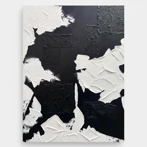 Monolithic Fragments In Tectonic Motion: A Singular Study Of Achromatic Chaos — David Moreau, Contemporary Abstract