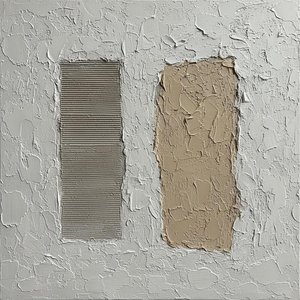 Monolithic Echoes Of Order And Organic Form In Textured Alabaster Relief — David Moreau
