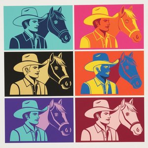 Ecos Cromáticos De La Frontera: Una Obra Maestra Única Del Pop Art En Seis Paneles — Élise Muller