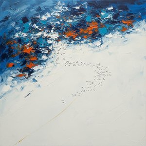 Celestial Turbulence: An Eternal Flight Through Azure Depths And Golden Embers — Christian Noiret
