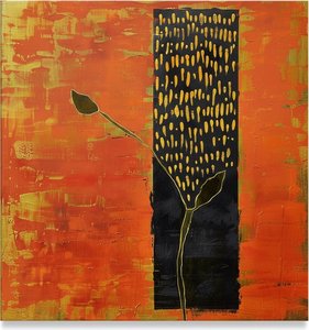 Monolithic Echoes In Burnt Ochre And Gilded Shadows Of A Lost Era — Christian Noiret, Contemporary Abstract