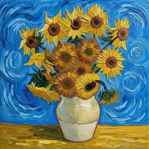 Solar Radiance In Cerulean: A Singular Impasto Symphony — Marc Duvallier