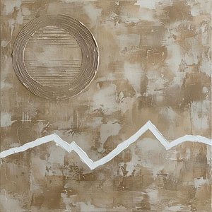 Erosion Of Silence: A Monolithic Study In Ochre And Fractured Light — Laurent Roche