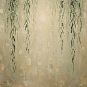 Ethereal Cascades Of Sage: A Meditative Study In Misted Light And Texture — Laurent Roche