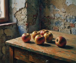 L'éclat De L'éphémère: Crimson Harvest In Ochre Light — Léa Masson
