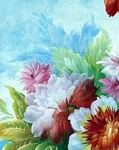 Romantic Floral Bouquet In Golden Vase