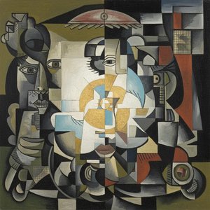 Fragmented Identities In Ochre And Earth — Marc Duvallier, Synthetic Cubism