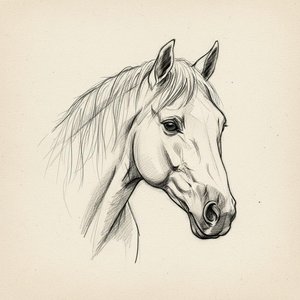 Ethereal Equine Study In Sepia: A Meditative Monochromatic Masterpiece Of Timeless Grace — Laurent Garnier