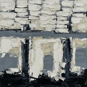 Monolithic Shadows In Obsidian And Slate: A Singular Study Of Architectural Weight — Laurent Fabre, Neo-abstract Art