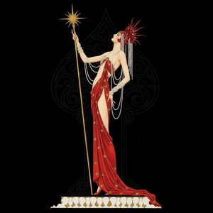 Crimson Silk And Golden Star Upon A Pearl Cascade — Valentin Laurent De Courcey