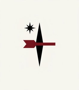 Celestial Alignment In Oxblood And Midnight: A Singular Geometric Monolith — Laurent Bernard