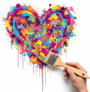 Un Pulso Explosivo De Color Espontáneo Y La Génesis De Un Corazón Singular — Laurent Delcourt