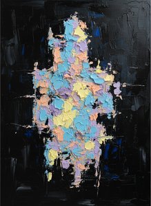 Luminous Fragmented Core Amidst The Eternal Obsidian Void Of Spontaneous Light — Christian Noiret