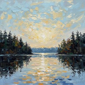 Radiant Solitude: A Singular Vision Of Luminous Horizons And Silent Forest Reflections — Christian Noiret