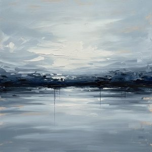 Ethereal Solitude: A Monochromatic Study Of Mist And Reflective Silent Horizons — Laurent Roche