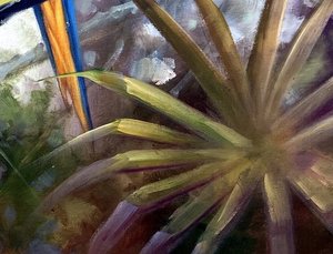 Impressionistic Tropical Macaws On Branch