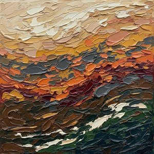 Ethereal Strata Of Ochre And Earth In A Monumental Impasto Study — David Moreau