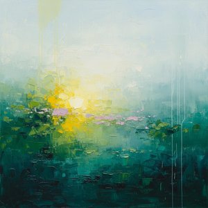 Radiant Horizon: A Singular Study Of Luminous Emergence And Ethereal Light — Christian Noiret, Contemporary Abstract