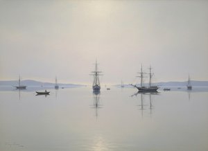 Ethereal Stillness: A Study in Silvered Waters