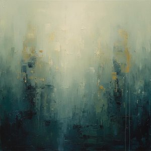 Fragments Of Nocturnal Silence Amidst A Luminous Forest Of Dissolving Light — Christian Noiret, Contemporary Abstract