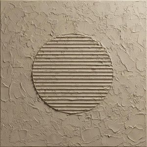 Monolithic Resonance In Sanded Relief: A Singular Study Of Geometric Serenity — David Moreau, Plaster & Texture Art