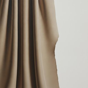Cascading Taupe Folds Within A Heavy Linen Weave — Laurent Roche