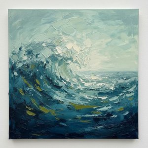 Ephemeral Ascent: A Study In Indigo Force And Oceanic Becoming — Christian Noiret, Contemporary Abstract Painting