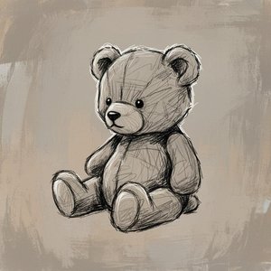Solitary Nostalgia: A Charcoal Sketch Of Timeless Childhood Innocence And Serenity — Laurent Blanc