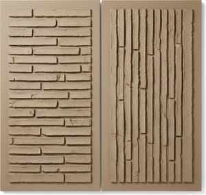 Monolithic Fragments In Sand: A Sculptural Study Of Eternal Architectural Serenity — David Moreau, Plaster & Texture Art