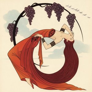 Reclining Figure Amidst Hanging Grapes And Arched Vines — Valentin Laurent De Courcey