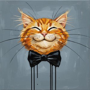 The Gilded Feline: A Singular Study In Ochre Impasto And Formal Elegance — Christian Noiret