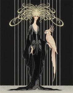 Gilded Headdress And The Silent Cockatoo In Midnight Gold — Valentin Laurent De Courcey