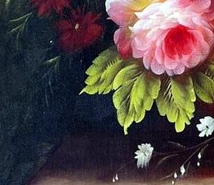 Romantic Floral Bouquet In Golden Vase